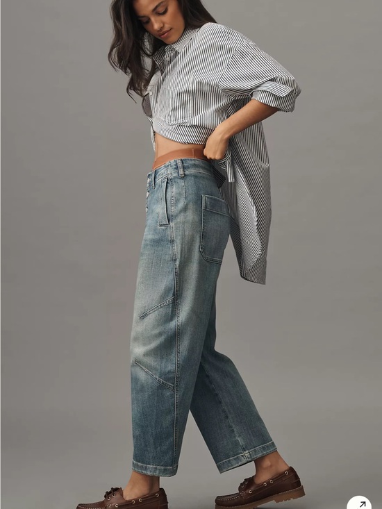 Pilcro Denim - NWOT! The Arin Mid-Rise Button-Front Barrel Pant by Pilcro - 18w